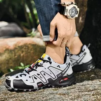 Мужская персонализированная походная обувь Повседневная спортивная обувь для походов на открытом воздухе Кроссовки для бега по бездорожью 39 камуфляж зеленый