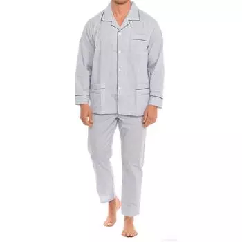 Мужская пижама-рубашка с длинными рукавами KL30190, Домашняя одежда, Пижамы, Одежда для сна L синий