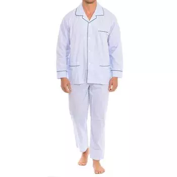Мужская пижама-рубашка с длинными рукавами KL30191, Одежда для дома, Одежда для сна, Мужские пижамы L синий