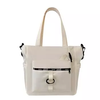 Мужская плечевая сумка большой вместимости, водонепроницаемая многокарманная сумка через плечо, студенческая сумка для учебников бежевый