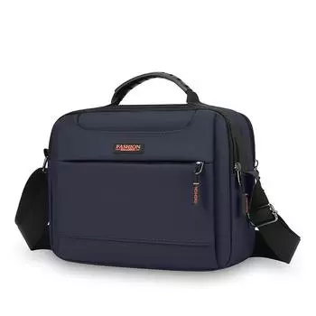 Мужская плечевая сумка из ткани Оксфорд, многосекционная сумка кроссбоди, деловая сумка темно-синий