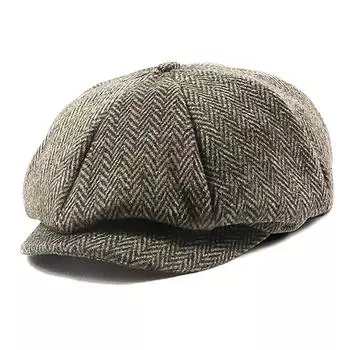 Мужская плоская кепка берет кепки с козырьком берет кепка ретро елочка кепка пекаря газетчика плоская кепка Гэтсби 1920-е аксессуары к костюму шляпа 57-59