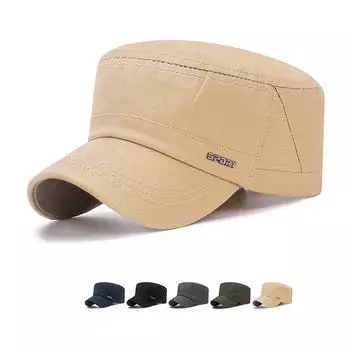 Мужская плоская кепка Letter из хлопка с солнцезащитным эффектом бежевый