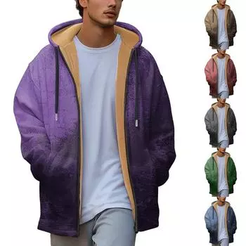 Мужская плотная куртка с карманами на молнии и карманами, вставленными в хлопковую куртку M