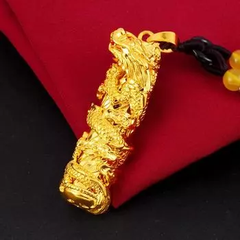Мужская подвеска Dragon Column Pan Dragon, полая подвесная подвеска, мощная подвеска для безопасности при транспортировке 40cm золотой