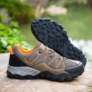 Мужская походная обувь Бесплатная доставка Спорт на открытом воздухе Повседневная низкая спортивная обувь для кемпинга и альпинизма Кроссовки для мужчин EU 39 чёрный