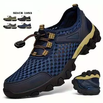 Мужская походная обувь — дышащая и регулируемая посадка — нескользящая ручка для надежного сцепления — сезонная уличная обувь для осени и зимы 39 оливковое зеленый