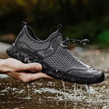 Мужская походная обувь, повседневные кроссовки 39–46 39 чёрный