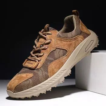 Мужская походная обувь ручной работы для мужчин, уличные внедорожные кроссовки, износостойкая спортивная обувь для альпинизма, мужская прогулочная обувь с сеткой 39