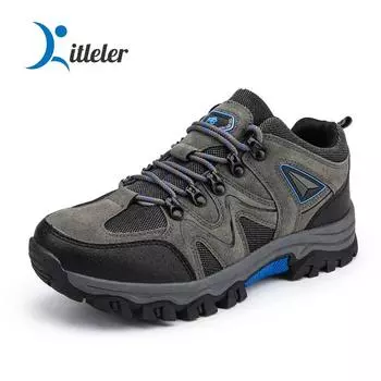 Мужская походная обувь, уличные водонепроницаемые мужские кроссовки, дышащие мужские кроссовки для бега, бесплатная доставка, спортивная обувь для скалолазания 40 серый