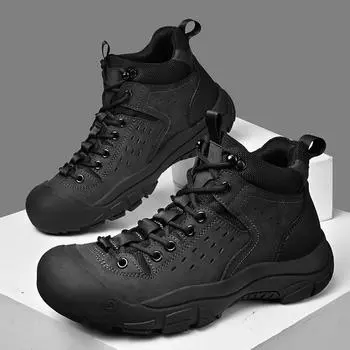 Мужская походная обувь, водонепроницаемая обувь для мужчин, износостойкие мужские кроссовки для треккинга, ходьбы, охоты, тактические кроссовки, размер 38-46 38 чёрный