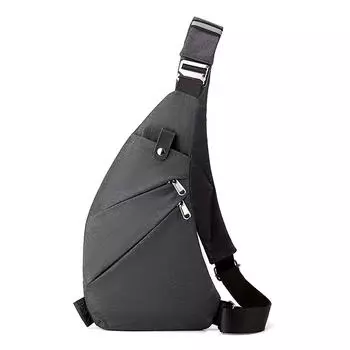 Мужская походная сумка на грудь из нейлона с регулируемой наклонной наплечной сумкой и сумкой в форме полумесяца One Size