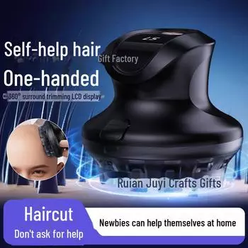 Мужская полностью автоматическая электрическая машинка для стрижки волос и бритва - моющаяся, бытовой инструмент USB digital display чёрный