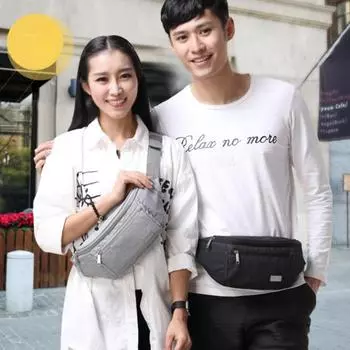 Мужская поясная сумка для мобильного телефона, деловая сумка для кассового аппарата, многофункциональная сумка для бега и отдыха на груди светло-серый