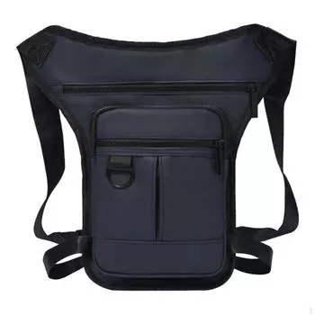 Мужская поясная сумка Hip Fanny Pack Мотоциклетная сумка Drop Leg Pouch Плечо Бедро для походов темно-синий
