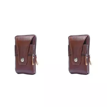 Мужская поясная сумка из натуральной кожи, деловая водонепроницаемая поясная сумка для телефона на молнии