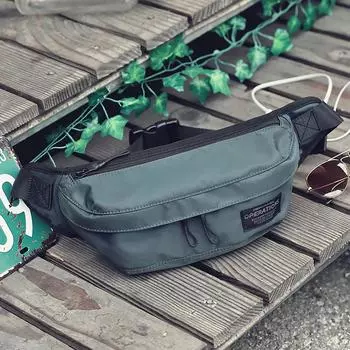 Мужская поясная сумка, модная индивидуальная нагрудная сумка, трендовая корейская версия, маленькая сумка через плечо, повседневная сумка через плечо синий
