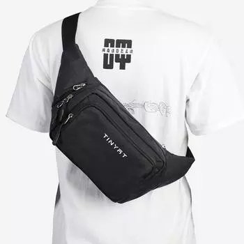 Мужская поясная сумка, мужская сумка через плечо, нагрудная сумка, мужская ретро-сумка для мобильного телефона, повседневная спортивная сумка через плечо чёрный