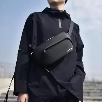 Мужская поясная сумка, нагрудная сумка, модная сумка через плечо, спортивная сумка через плечо серый