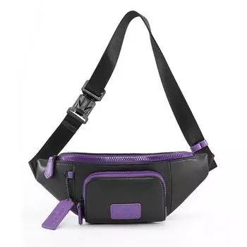 Мужская поясная сумка Trend, водонепроницаемая, большая вместимость, сумка через плечо для мужчин и женщин, нагрудная сумка фиолетовый
