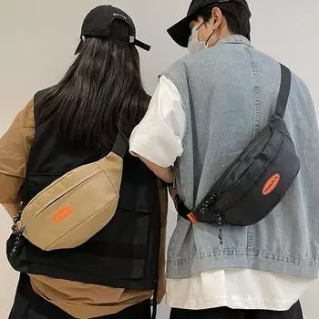 Мужская поясная сумка, женская летняя легкая нагрудная сумка, повседневная нейлоновая сумка, сумка через плечо через плечо серый