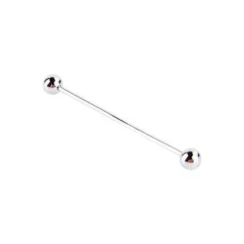 Мужская посеребренная тоновая стальная булавка для галстука-шпилька в виде штанги зажим для застежки брошь 6 см