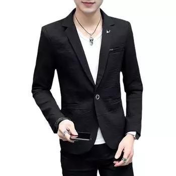 Мужская повседневная деловая куртка больших размеров на весну и осень, легкий костюм, тонкий пиджак 3XL