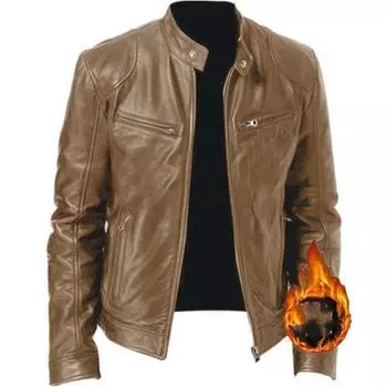 Мужская повседневная деловая куртка Повседневная куртка из искусственной кожи Мотоциклетные байкерские пальто XXXL
