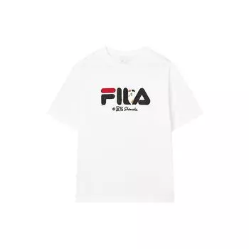 Мужская повседневная дышащая спортивная футболка с принтом Fila x Pepe Shimada, стандартный белый цвет F11M133196F-WT