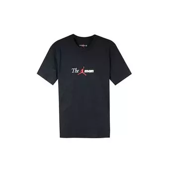 Мужская повседневная футболка Air Jordan с круглым вырезом и коротким рукавом, черные AO0685-010 S