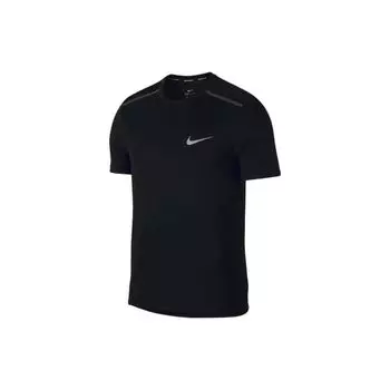 Мужская повседневная футболка с коротким рукавом и однотонным логотипом Nike, черные 892814-010 L
