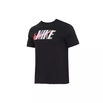 Мужская повседневная футболка с короткими рукавами и логотипом Nike Dfc Slub Block Swoosh, черные CZ9727-010 S