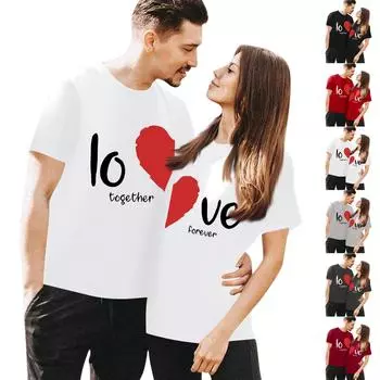 Мужская повседневная футболка с круглым вырезом и коротким рукавом с принтом ко Дню святого Валентина L чёрный