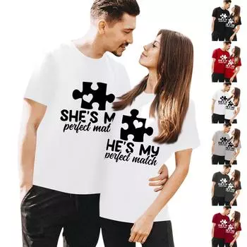 Мужская повседневная футболка с круглым вырезом и коротким рукавом с принтом ко Дню святого Валентина XXXL