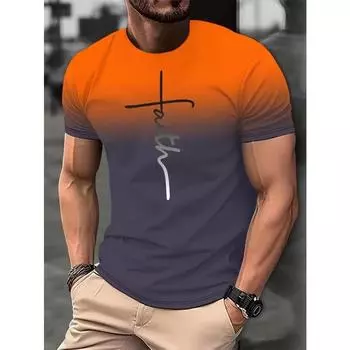 Мужская повседневная футболка с разноцветным принтом Футболка King Fitness Shirt Oversize Топы с коротким рукавом для мальчиков Винтажные мужские футболки S