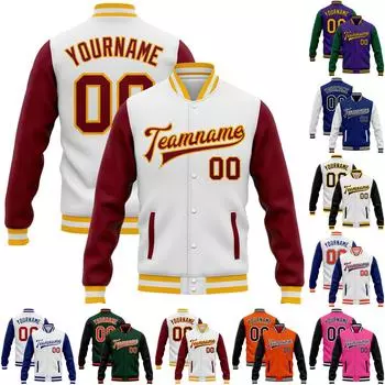 Мужская повседневная и модная свободная бейсбольная куртка с длинными рукавами и принтом XXXXL