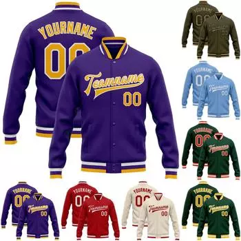 Мужская повседневная и модная свободная бейсбольная куртка с длинными рукавами и принтом L армия зеленый