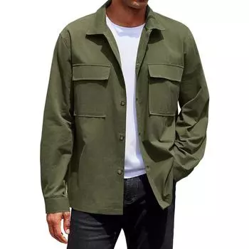 Мужская повседневная камуфляжная спортивная толстовка с длинным рукавом на молнии с капюшоном, куртка, пальто L армия зеленый