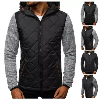 Мужская повседневная камуфляжная спортивная толстовка с длинным рукавом на молнии с капюшоном, куртка, пальто XL чёрный