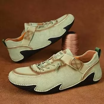 Мужская повседневная кожаная обувь 39 чёрный