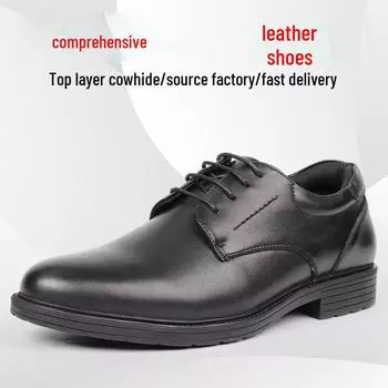 Мужская повседневная кожаная обувь на весну и осень — модная, официальная хлопковая обувь на шнуровке для работы и безопасности Singles, 38