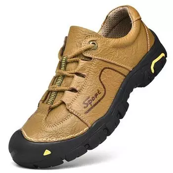 Мужская повседневная кожаная обувь Походная обувь 39 чёрный