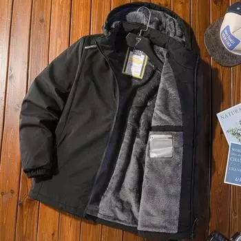 Мужская повседневная куртка больших размеров на осень и зиму с капюшоном, уличная альпинистская куртка, утепленная теплая спортивная куртка 5XL