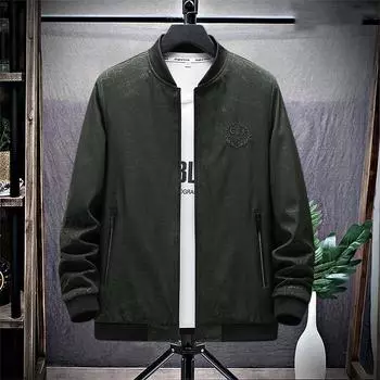 Мужская повседневная куртка больших размеров на весну и осень, свободная куртка с длинными рукавами для джентльмена 2XL