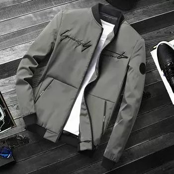 Мужская повседневная куртка большого размера на весну и осень, бейсбольный топ с воротником-стойкой, мужская свободная куртка 5XL чёрный