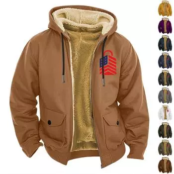 Мужская повседневная куртка на молнии с карманом и капюшоном, мужская однотонная модная теплая куртка XXXXXL чёрный