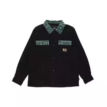 Мужская повседневная куртка-рубашка с логотипом Vans, черная VN0A5F77BLK S