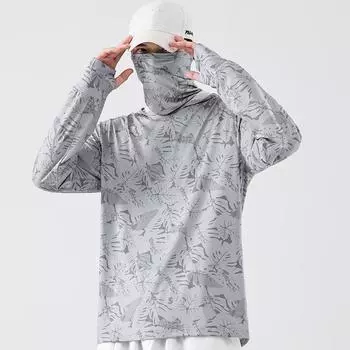 Мужская повседневная куртка с капюшоном и защитой от ультрафиолета для походов и рыбалки XS серый