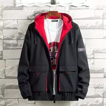 Мужская повседневная куртка с капюшоном на весну и осень M