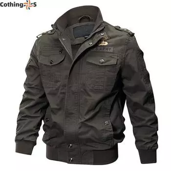 Мужская повседневная куртка с тиснением, многокарманная хлопковая куртка большого размера в стиле милитари M